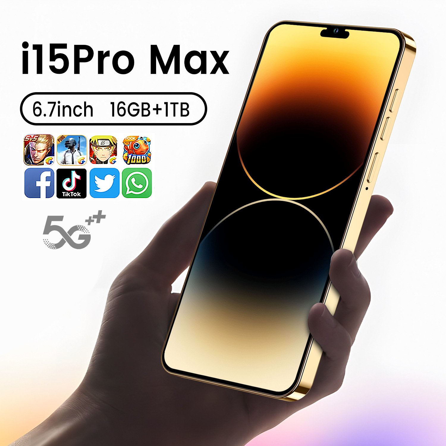 15 Pro Max 6.7inch Android 16gb+1tb Mobile Cell Phone Android 13 Smartphone Unlocked Mobile Phones For I15